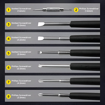 Destornillador Múltiple → 8 puntas magneticas + Luz de trabajo integrada 💥 ENVÍO GRATIS