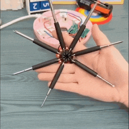 Destornillador Múltiple → 8 puntas magneticas + Luz de trabajo integrada 💥 ENVÍO GRATIS